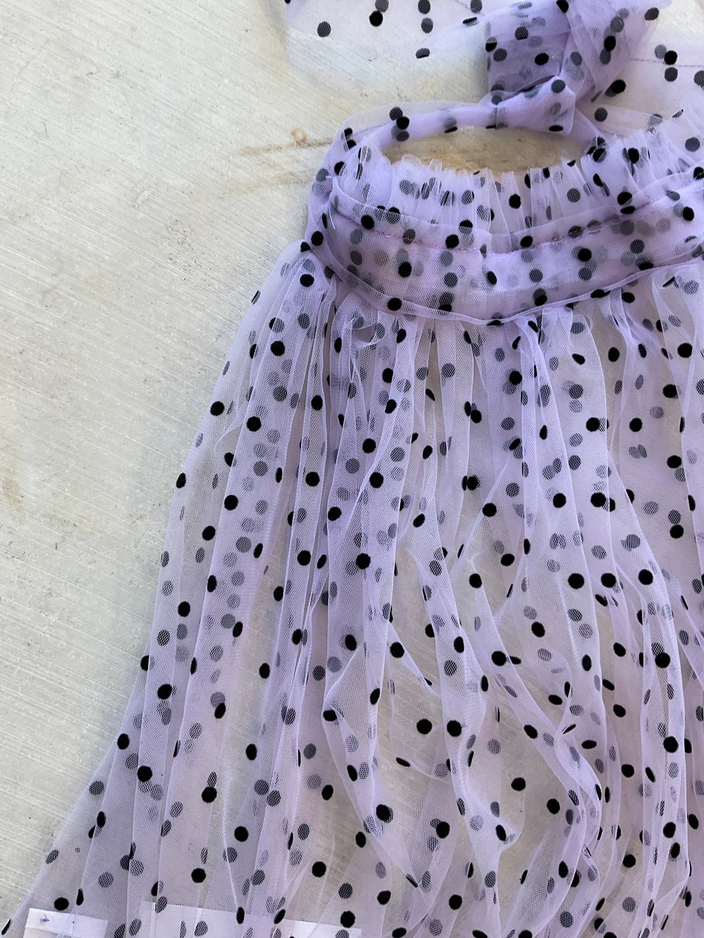 Tulle dots top 