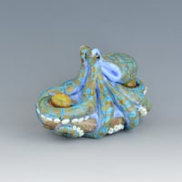 Image 5 of XXXL. Reticulated Periwinkle 3D Octopus - Flamework Glass Sculpture 