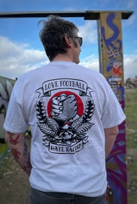 Image 1 of Love Football Hate Racism Shirt weiß 