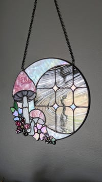 Image 2 of Floral Mushroom Moon - Pink & Iridescent