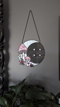 Image 1 of Floral Mushroom Moon - Pink & Iridescent