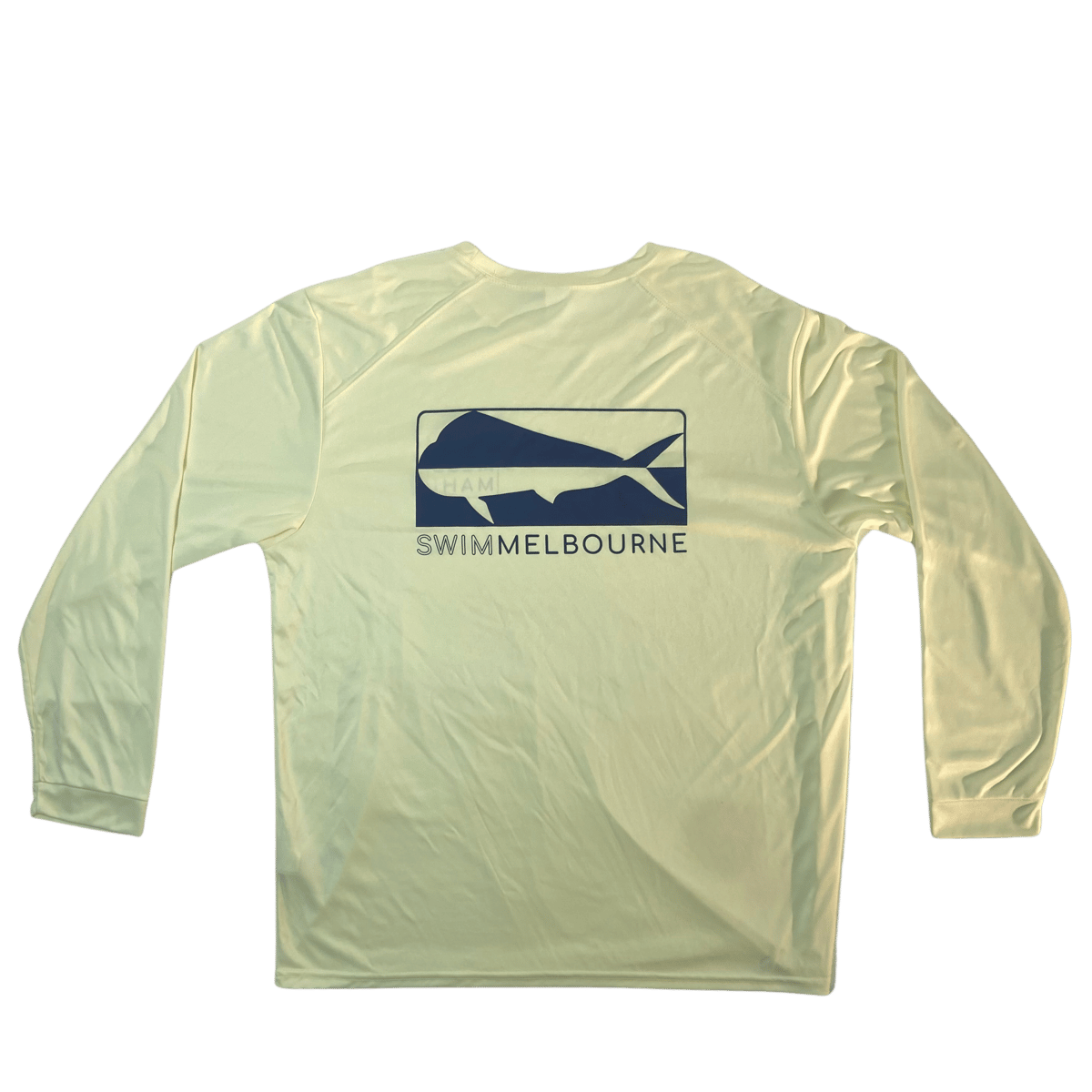 Swim Melbourne Masters SPF 50 Long Sleeve (Pale Yellow/Navy) Swim Melbourne Masters