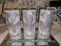 Image 1 of GREY MARBLE CC DRIPPING CANDLE SET