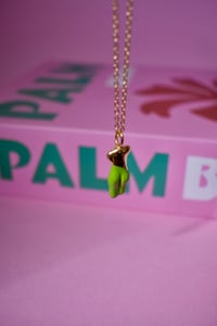 Image 4 of Green Demi  Figure  Gold  Necklace 