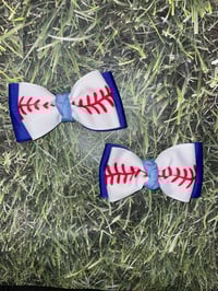 Image 1 of Baseball Print Bows