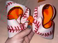 Image 2 of Baseball Print Bows