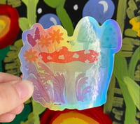 Image 3 of Holographic Mushroom Sticker