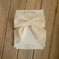 Image 1 of Medium beige Posie bow // Posie Collection