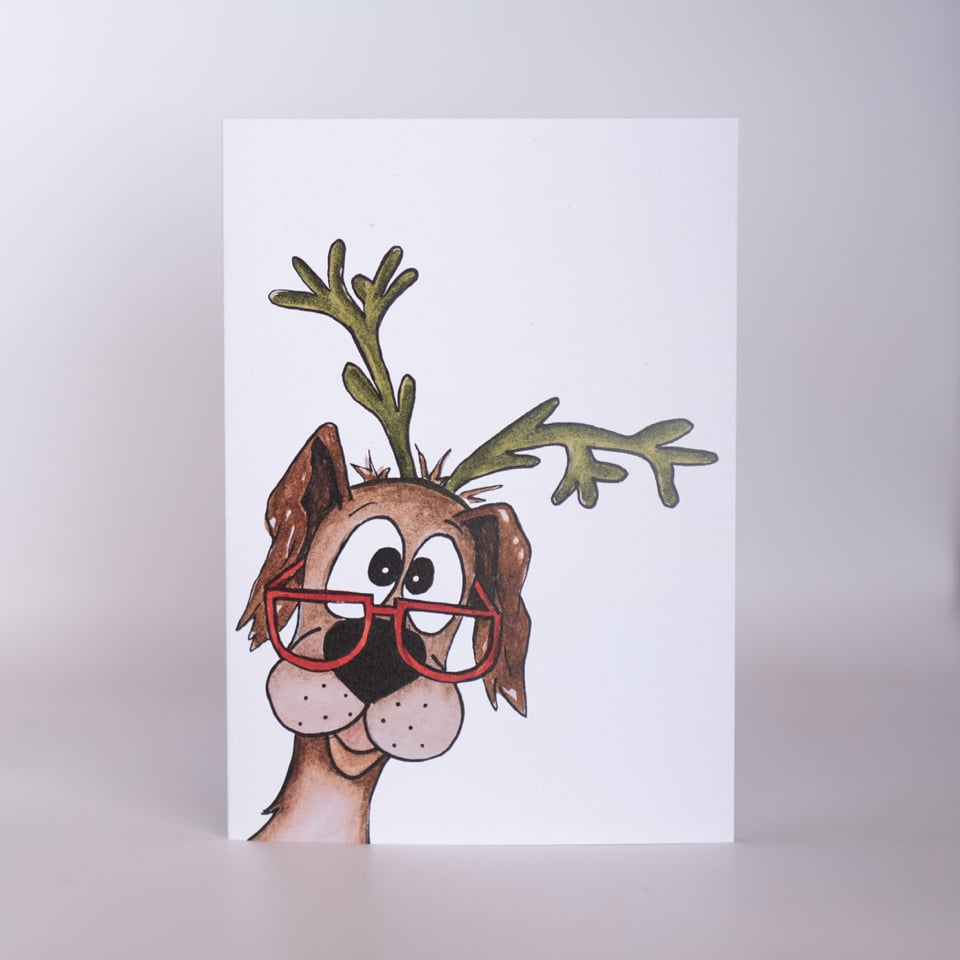 Image of Festive Dog Christmas Card