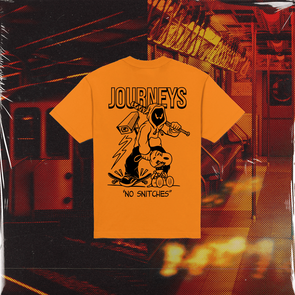 Image of NO SNITCHES tee - orange “PRE SALE”