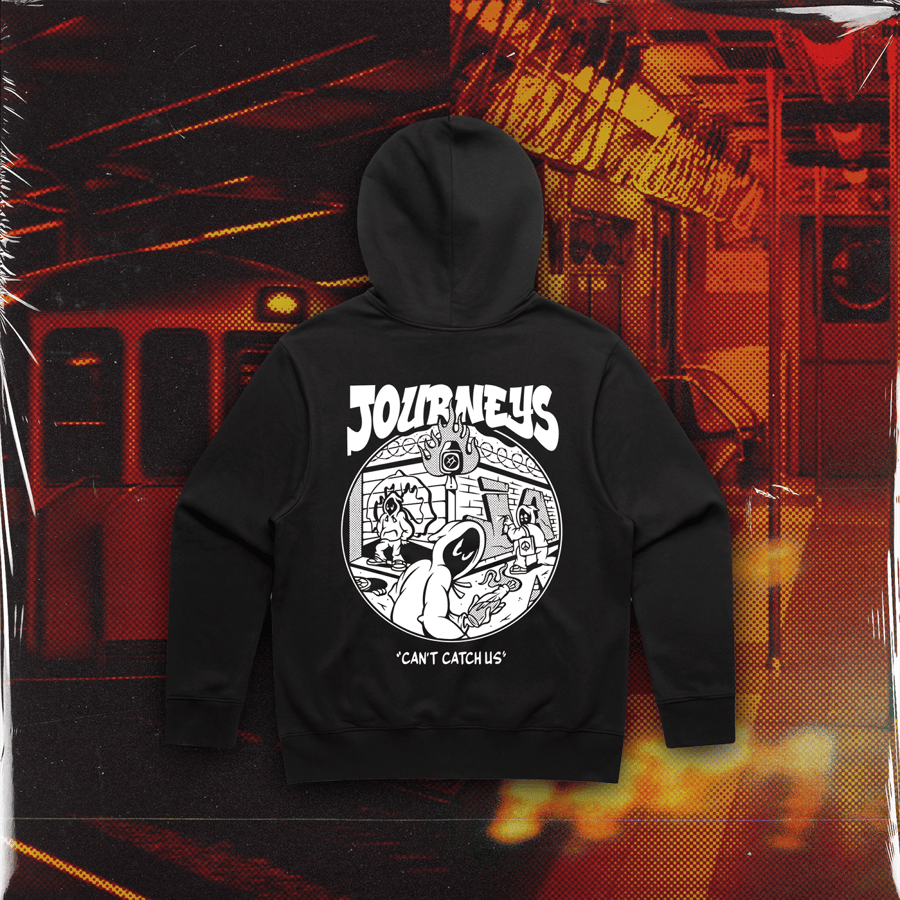 Image of CAN’T CATCH US Hood - Black “PRE SALE”