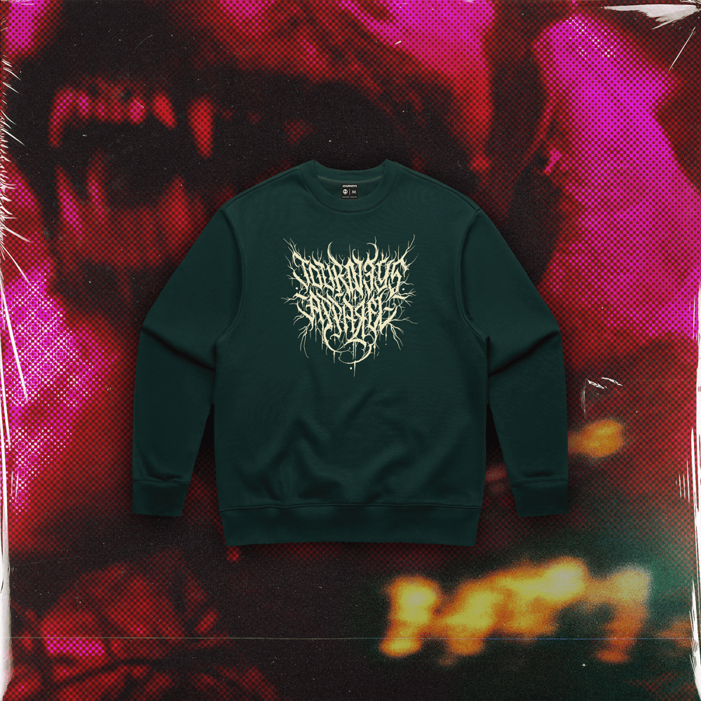 Image of METAL LOGO Crew neck - Pine green “PRE SALE”