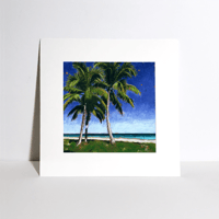 Image 2 of Palm Trees on Miami Beach-Fine Art Print