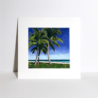 Image 2 of Palm Trees on Miami Beach-Fine Art Print