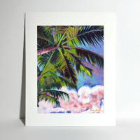 Image 2 of Palm Tree and Clouds-Fine Art Print