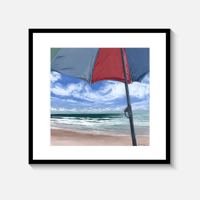 Image 3 of Umbrella on Cape Canaveral Beach -Fine Art Print