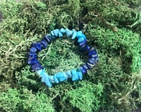 Image 1 of Lapis & Turquoise Chip Bracelet