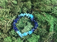 Image 2 of Lapis & Turquoise Chip Bracelet