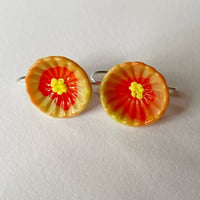 Image 1 of Daisy Earrings - Hot Orange