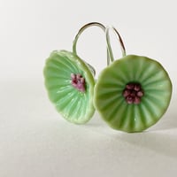 Image 2 of Daisy Earrings - Apple Green