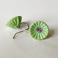 Image 3 of Daisy Earrings - Apple Green
