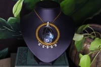 Image 1 of Golden linen blue labradorite necklace
