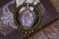 Image 2 of Green linen grey moonstone necklace