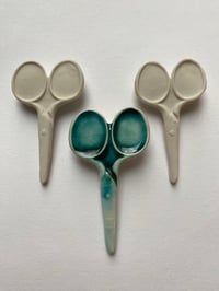 Image 2 of Porcelain Scissors Brooch 