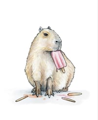 Image 1 of Capybaras Love Popsicles