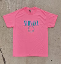 Nirvana Smiley Face pink tee