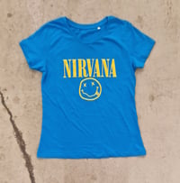 Image 1 of Nirvava Smily Face blue ladies tees