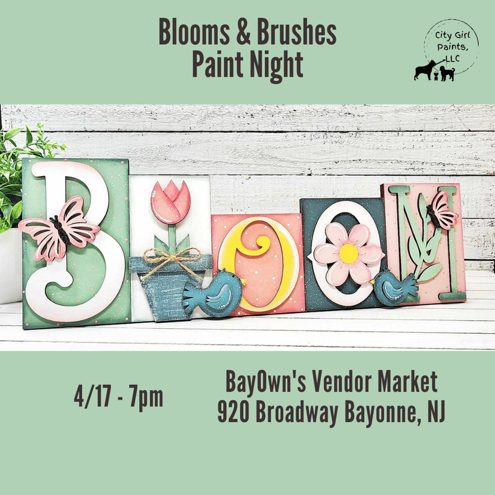 Blooms and Brushes Paint Night