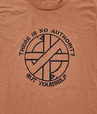 Image 2 of Crass "There is no authority" nude tee