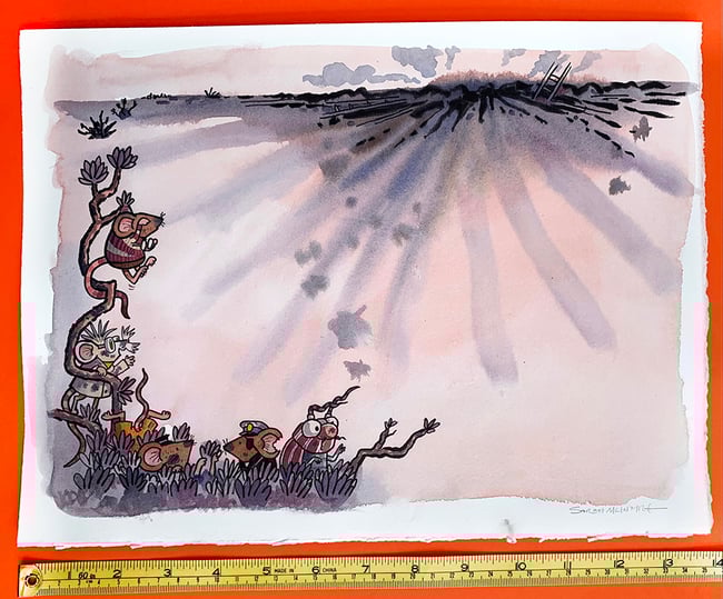 Mice on the Moon original art: Blast Site