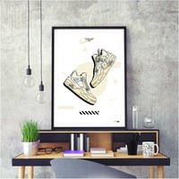 Image 2 of Sneaker Poster Air Jordan 4 x Off-White “Sail” (Version 2) Print