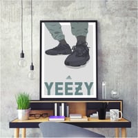 Image 2 of Sneaker Poster Yeezy Boost 500 “Utility Black” Print