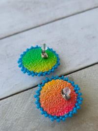 Image 3 of Rainbow stud earrings 