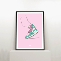 Image 2 of Sneaker Poster Air Jordan 1 “Turbo Green” Print