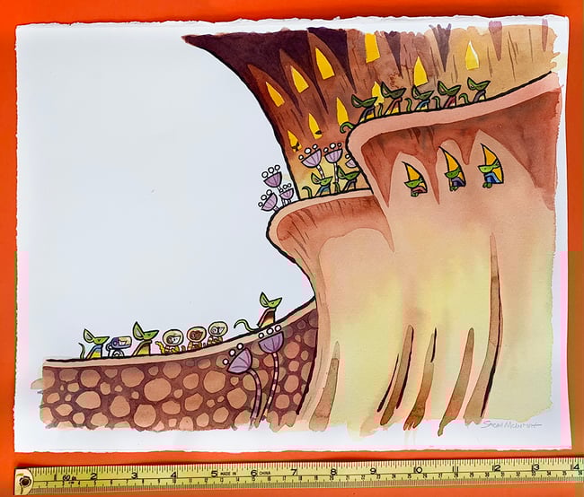 Mice on the Moon original artwork: Starmice Caverns