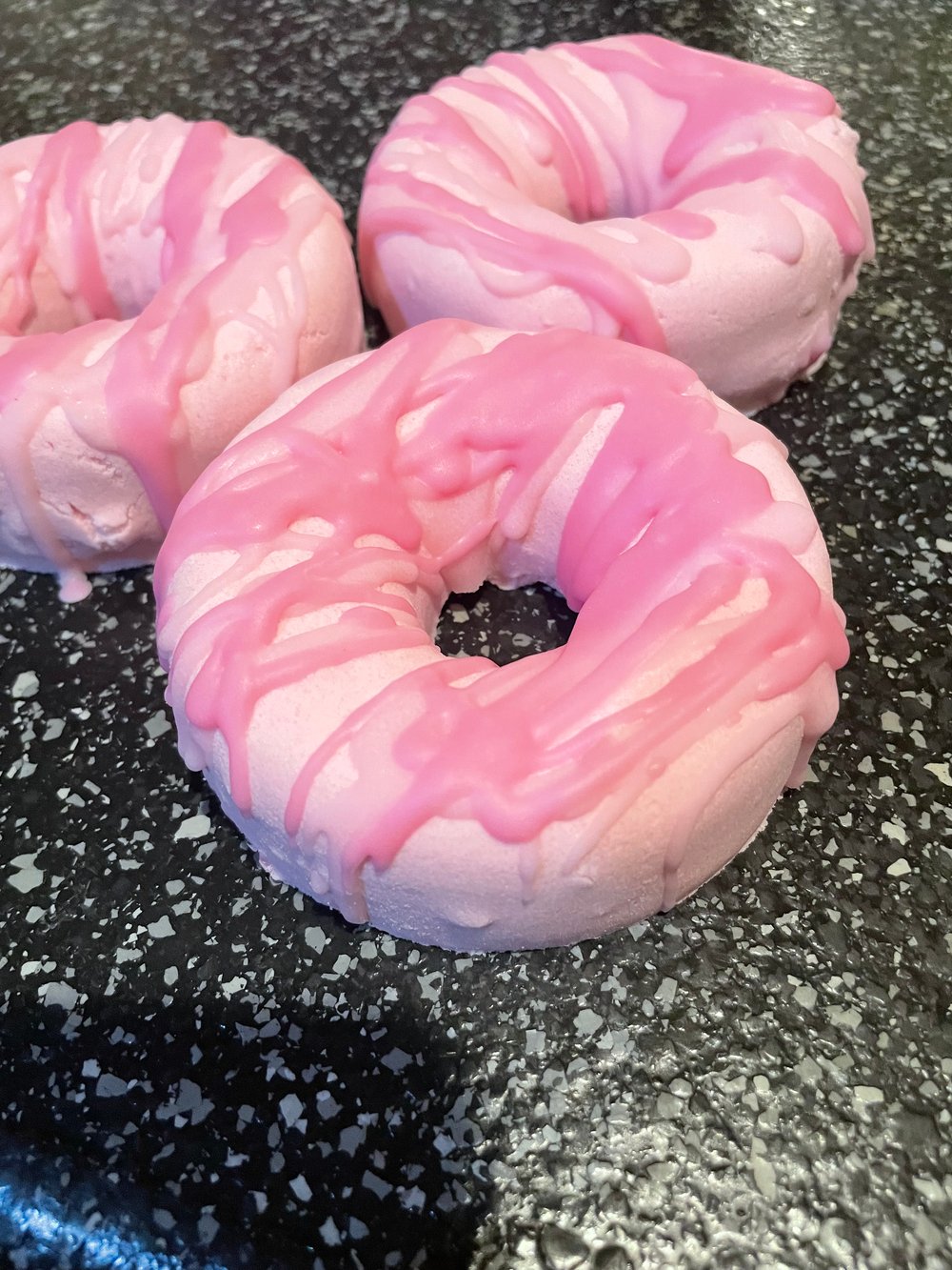 Raspberry Jam Donut Bath Bombs w/Cocoa Butter Frosting 