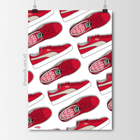 Image 1 of Sneaker Poster Puma Suede “Red” Print