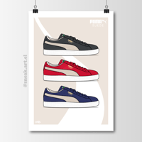 Image 1 of Sneaker Poster Puma Suede Classic Colorways Print