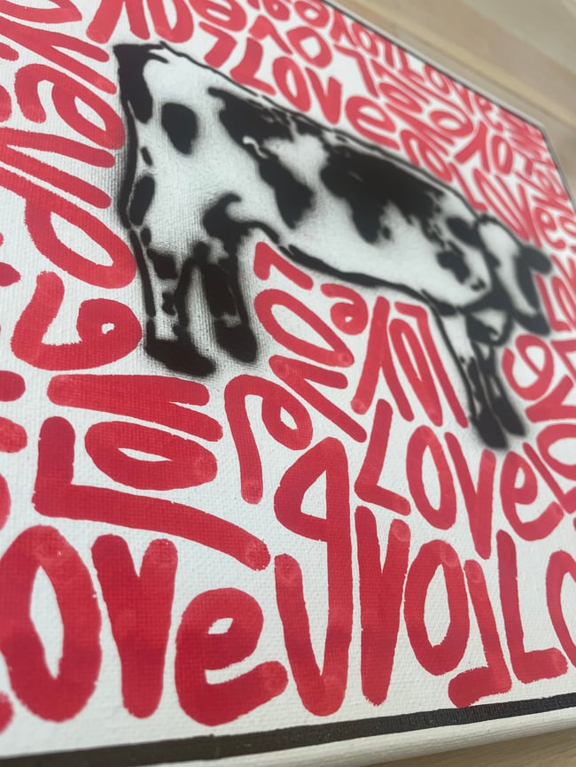 World Cow Collaboration 🌍🐄❤️ 12” x 12” Canvas