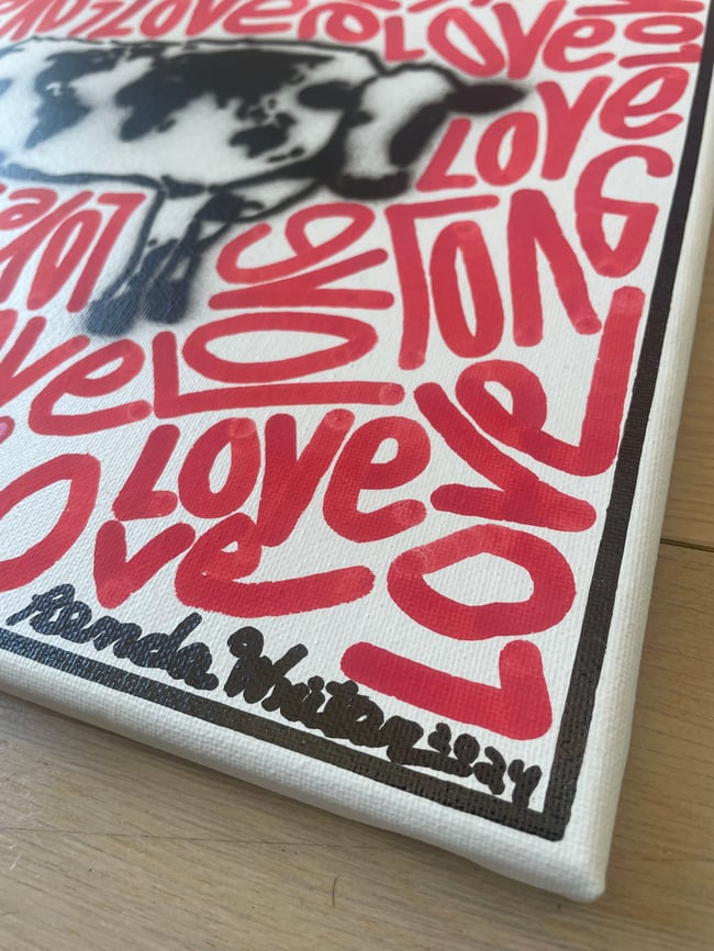 World Cow Collaboration 🌍🐄❤️ 12” x 12” Canvas