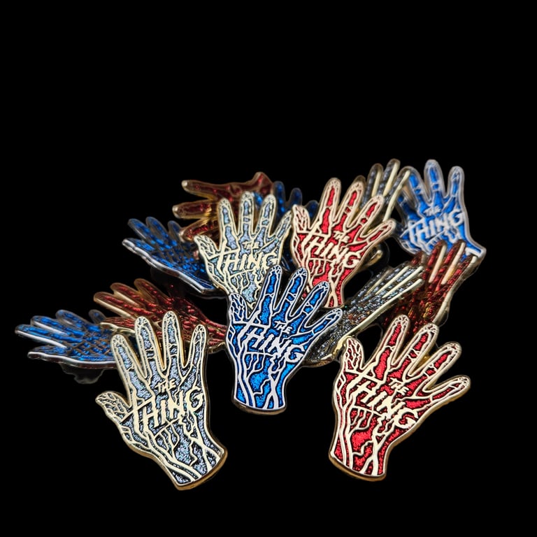 Glitter The Thing hand lapel pin