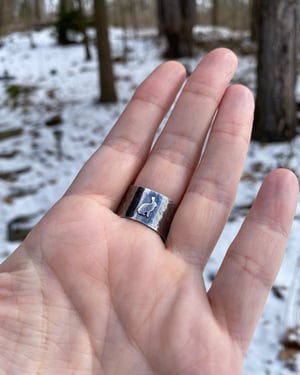 Image of Living Large Scrap Happy Sterling Silver Ring - Size 7 1/2