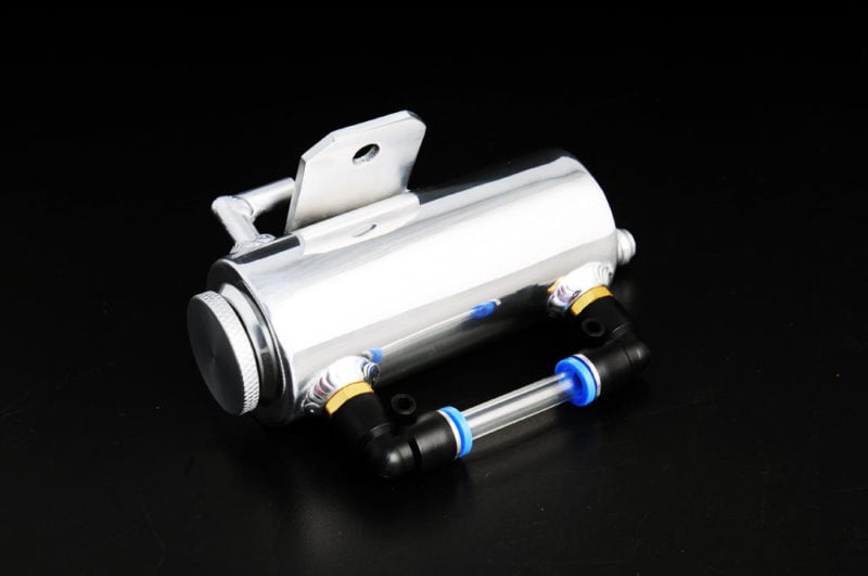 Weapon R Aluminum Polished Coolant Catch Can w Viewer 
