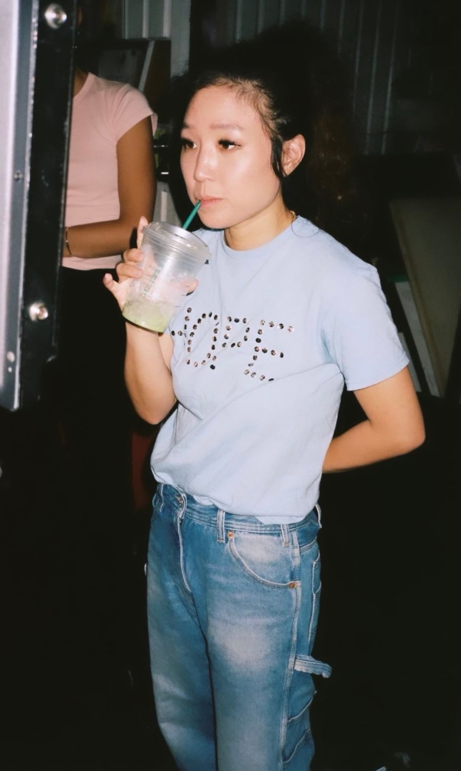 Image of 🦋RESTOCK🦋Baby blue HOPE studded tee