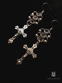 Crucifix Maille Earrings