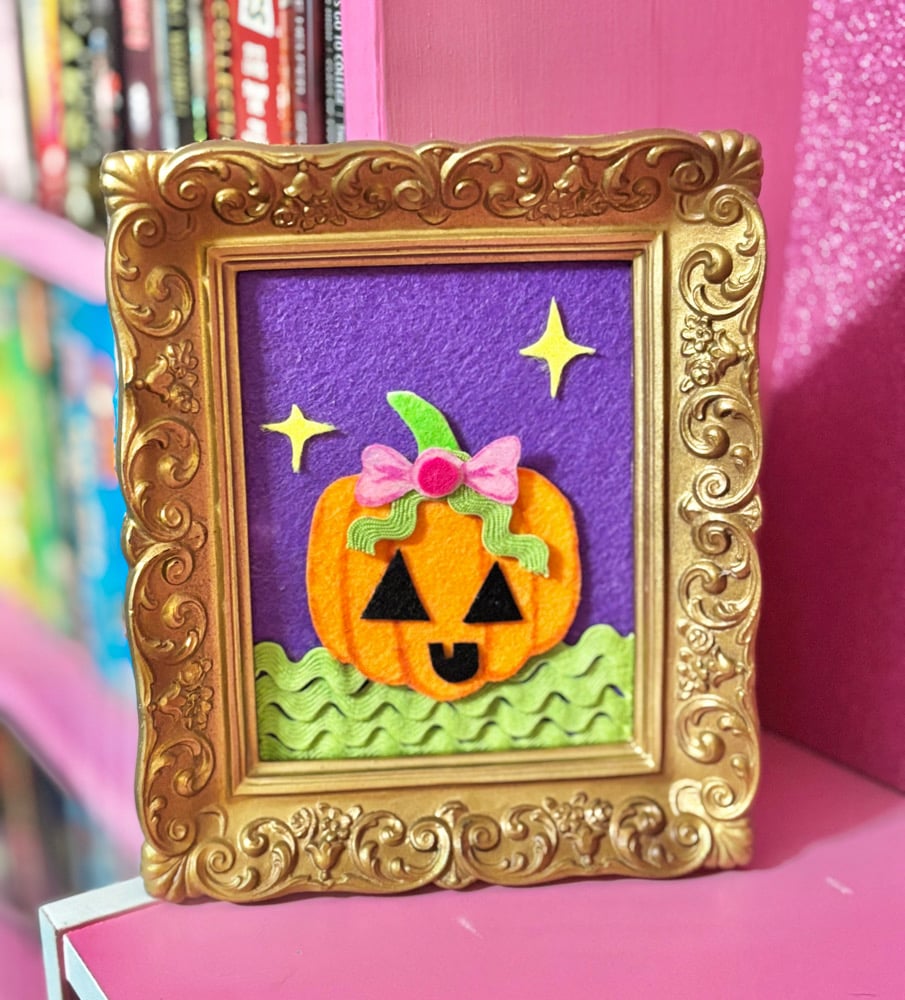 Image of Cutie Pumpkin Felt Art Piece